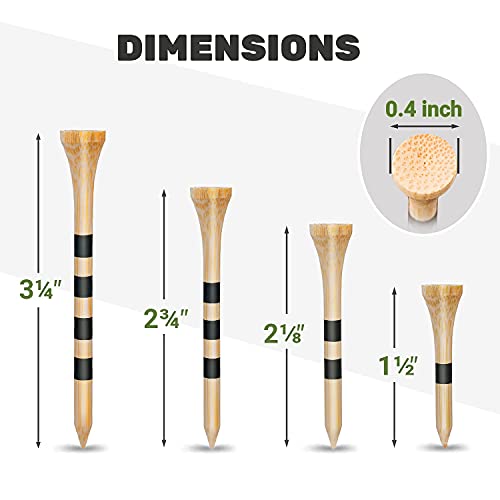Bamboo Golf Tees Pack of 100 - 1-1/2" Natural