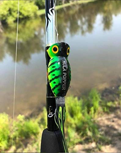 Hula Popper Topwater Fishing Lure - Fire Tiger, 2 1/4 in, 5/8 oz