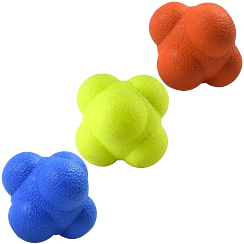 Reflex Reaction Training Ball - Pack of 3, 2.83 Inch