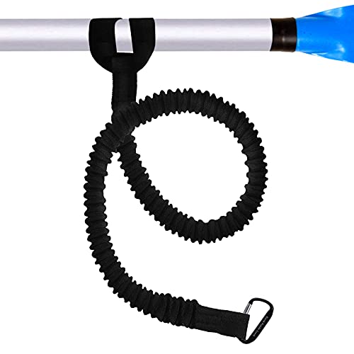 Stretchable Kayaking Paddle Leash Tether - 59 Inch Coiled Lanyard