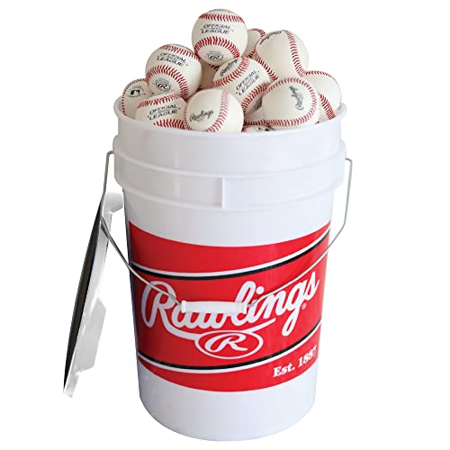 Competition Grade Baseballs in Bucket - 24 Count, Youth/14U