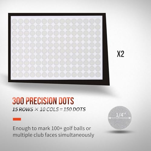 High-Reflective Dot Stickers for Golf Launch Monitors – 300 Pack
