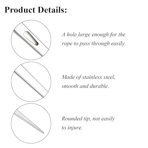 Stainless Steel Paracord Needle Tool - 7 Inch for Knitting & Crafting
