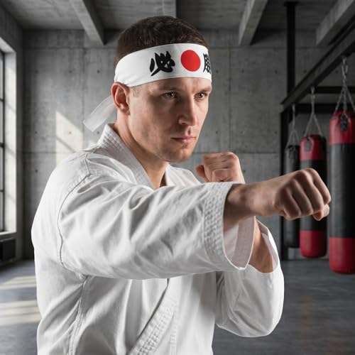 Japanese Samurai Headband - Motivational Sweat-Wicking Hair Wrap