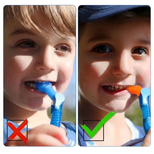 8-Piece Bite Valve Replacement Mouthpiece - Orange Hydration Bladder Accessory