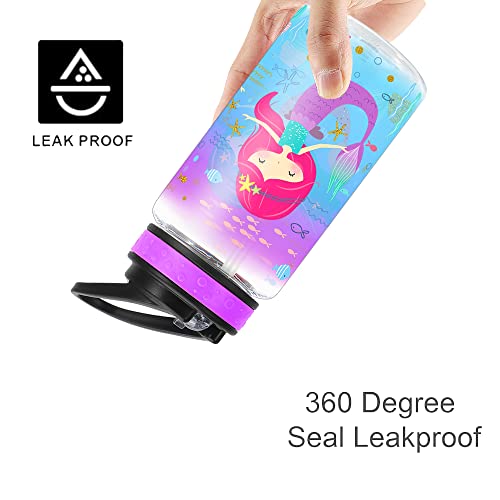 15oz Mermaid Water Bottle for Kids - BPA Free & Leak Proof