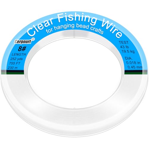 Clear Monofilament Hanging Wire - 755ft Invisible Nylon String for Crafts