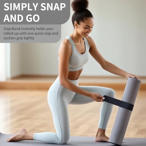 Yoga Mat Carrier Strap - Adjustable Sling for Large Mats, 2pcs Slap Band Black