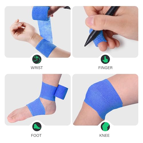Self-Adherent Cohesive Bandages 2" x 5 Yards - 6 Color Pack
