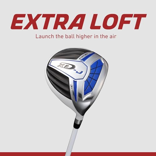 Junior Golf Club Set for Ages 9-12 - Blue, Right Hand, Lightweight Graphite Shafts