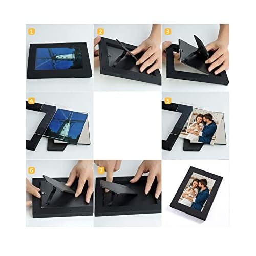 Hidden Camera Photo Frame,1080P Picture Frame Spy Camera Security Nanny Cam with Motion Detection, Indoor Security Video Spy Cam for Home Office-No WiFi Needed No Audio