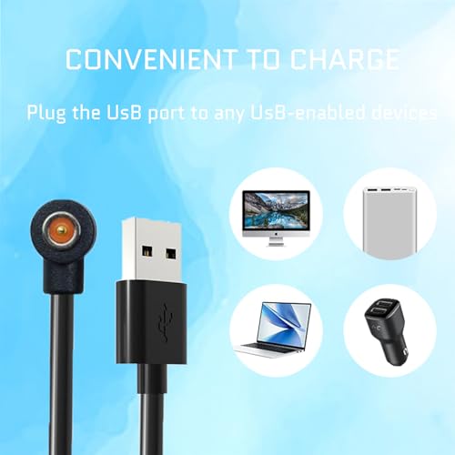 2 Pcs Magnetic Smart Ring Charger Cords - Fast Charging for 4mm Devices