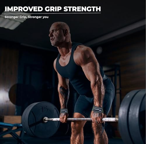 Padded Neoprene Lifting Straps for Weightlifting - Green