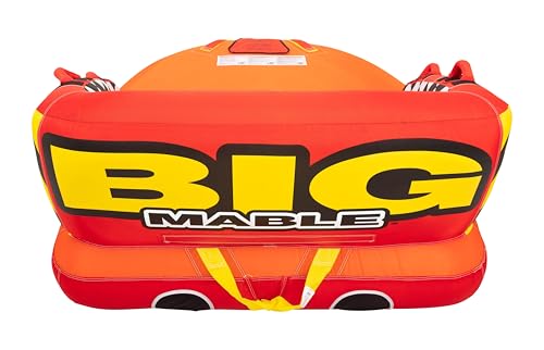 2 Rider Inflatable Towable Tube - Heavy Duty Nylon, EVA Pads, Dual Tow Points