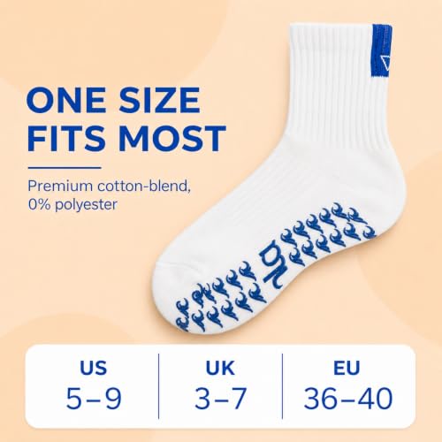 Water Zodiac Element Pilates Socks for Women with Sticky Grips - Yoga, Barre & Exercise