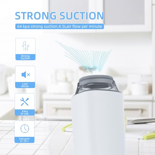 CABIBOX Handheld Vacuum Sealer Pump for Food Storage - Portable, Automatic Food Vacuum Pump