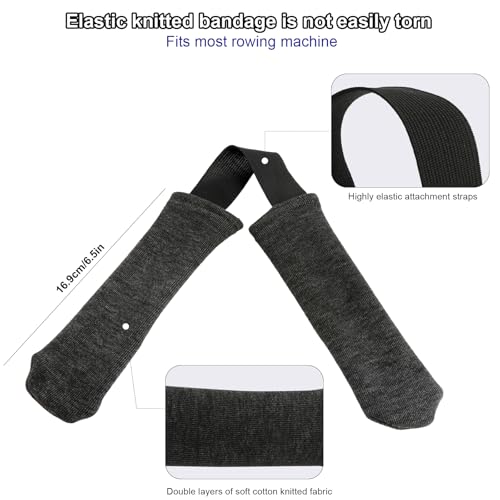 2-Pack Rower Handle Covers - Sweat-Absorbent Grip Cushions