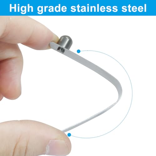 Stainless Steel Spring Snap Clips - 8mm Button - 8 Piece Set