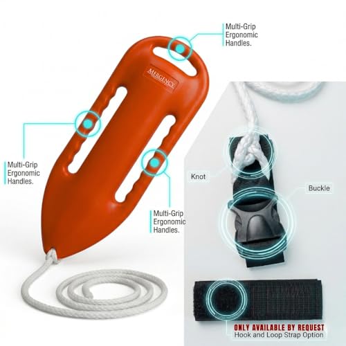 Lifeguard Float - Professional Rescue Can for Open Water - Orange Beacon