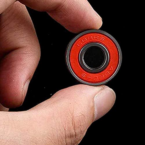 ABEC-9 608 RS Skateboard Bearings Set - 8 Pieces Red & Silver