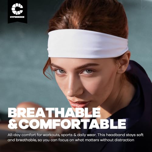 Moisture-Wicking Headbands - 5 Pack Non-Slip Workout Gear