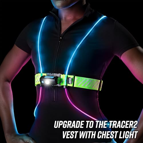 Multicolor Reflective Running Vest with Rechargeable LED Lights