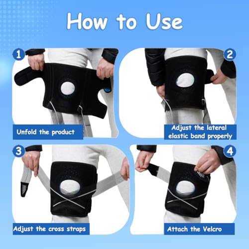 King Mills Extra Large Plus Size Knee Brace 4XL for Men & Women, Gray / XXXL Support