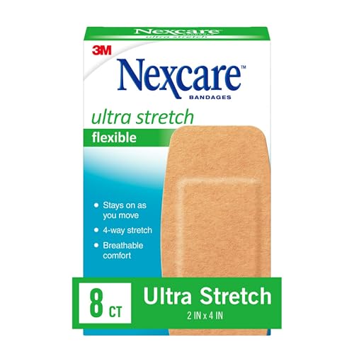 Ultra-Flexible Adhesive Bandages – 3 Inch x 5.3 Inch, 8 Count