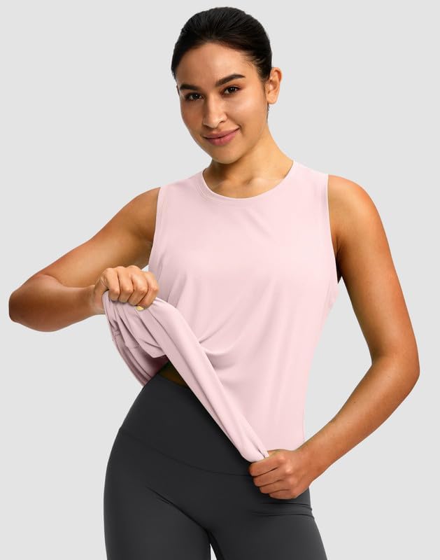 Skiennix Women's Athletic Tank Tops - Racerback Sleeveless Yoga & Running Gym Shirts | Loose Fit