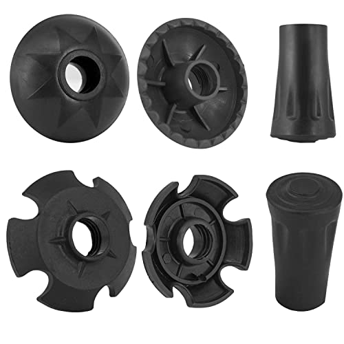 Replacement Rubber Tips for Hiking Poles - Set of 6