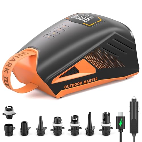 OutdoorMaster Shark 3 Paddle Board Pump Electric 74Wh- 3'50" Fast