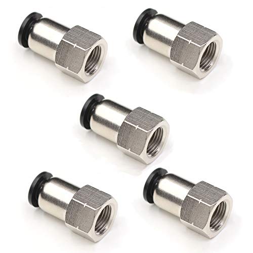 1/8 Npt Female Push To Connect Fittings,CEKER 1/4 Inch Od Tube to 1/8 inch npt female thread Air Line Quick Connect fittings Air Hose Fittings for Air Ride Air Horn Air Compressor 2Packs