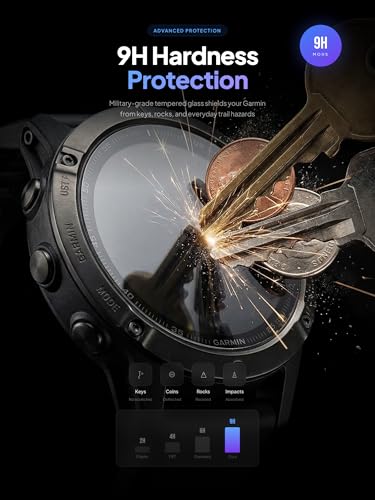 Tempered Glass Screen Protector for Garmin Fenix 7 - 4-Pack