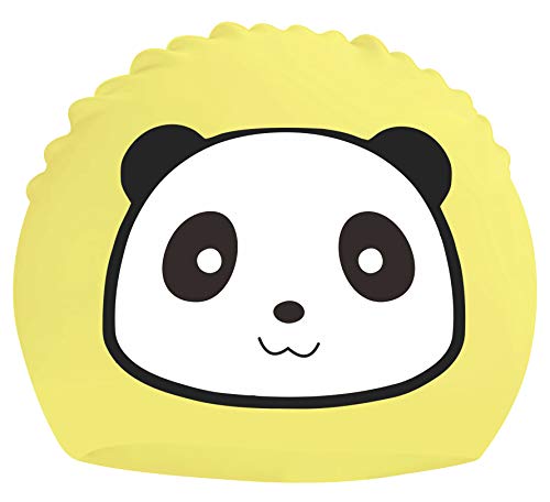 Kids Silicone Swim Cap and Anti-Fog Goggle Set for Boys and Girls - Yellow-1