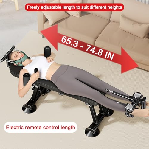 Motorized Spinal Decompression Table for Back Pain Relief - Black