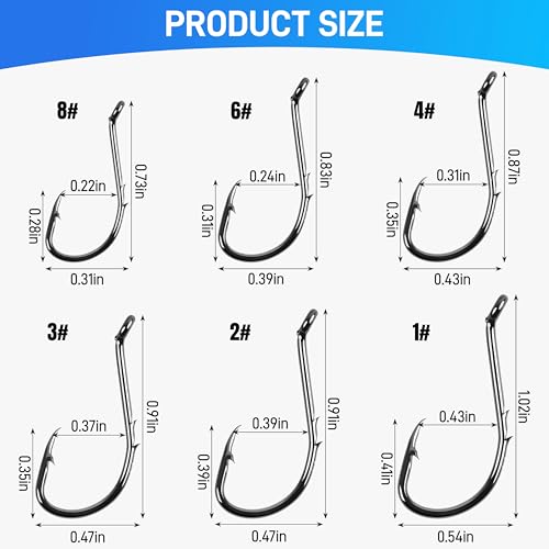 Octopus Baitholder Fishing Hooks - High Carbon Steel, Size 1/0, 50pcs