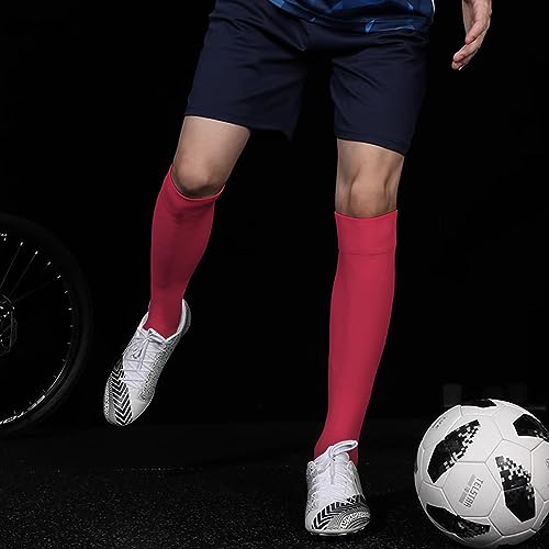 GRAPMKTG 3 Pack Large Pink Soccer Baseball Softball Socks for Youth & Adults