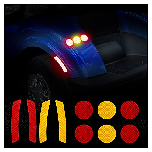 Reflective Sticker Decals for Golf Carts - Round Reflectors