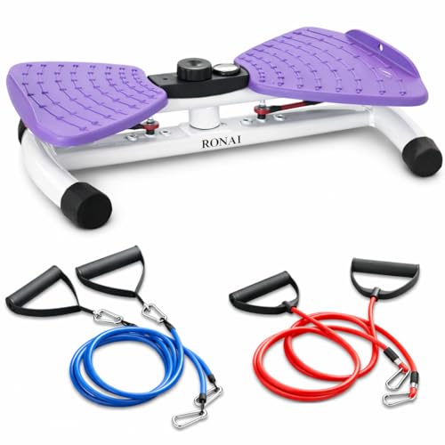 Adjustable Waist Twister Machine with Resistance Bands - Purple
