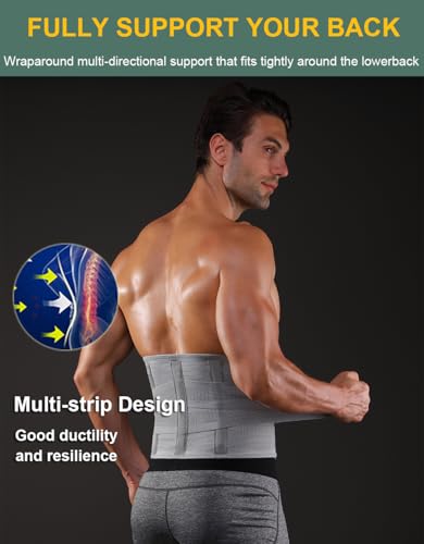 SUJAYU Back Brace for Lower Back Pain Men Women XX-Large Black Waist Belt