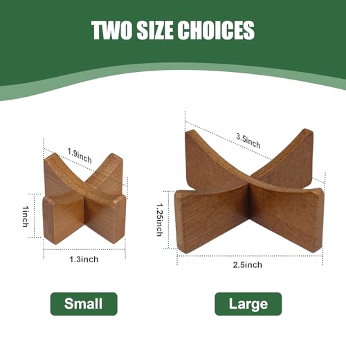 4-Pack Wooden Baseball Display Stand for Baseball & Softball