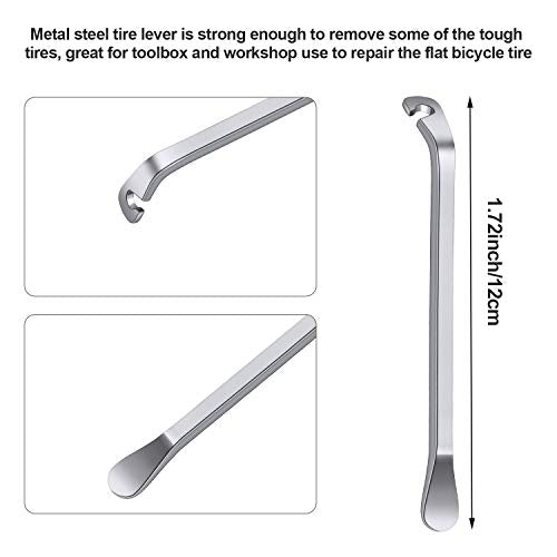 Bicycle Spoke Wrench Set - 6 Piece Tool Kit with Tire Lever