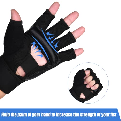 Foclassic Black Large Kickboxing MMA Boxing Gloves for Men Women Kids