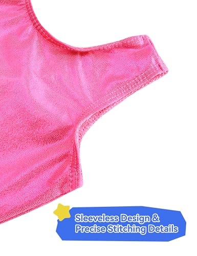 Girls Gymnastics Leotard Unitard - Toddler 2-3T Shiny Rose