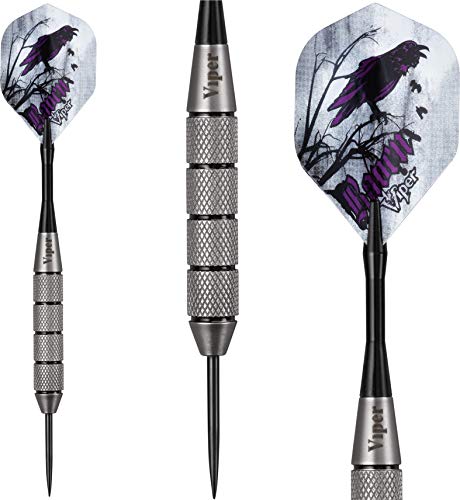 Viper Underground Steel Tip Darts Set 25g Raven with Tungsteel Alloy & Flights