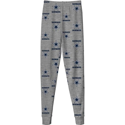 Dallas Cowboys Long Sleeve T-Shirt & Pants Sleep Set - Gray