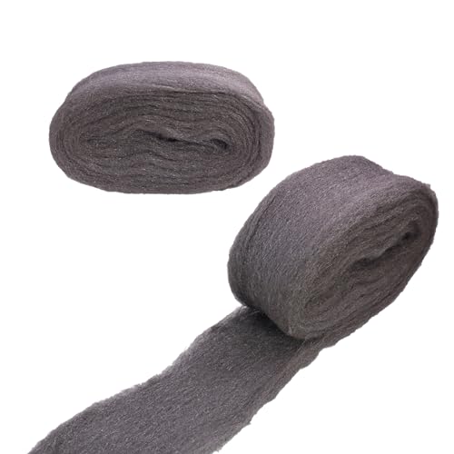DGQ Steel Wool #0000 Pack of 2 Finest Grade Wire Wool for Finishing, Polishing, Cleaning & Gap Filling