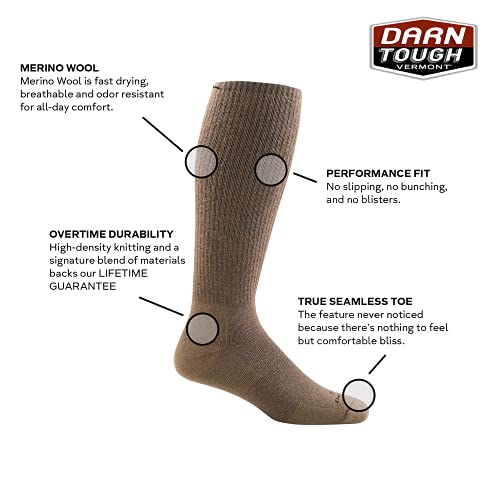 Darn Tough Vermont Tactical Over-the-Calf Extra Cushion Socks Large Black Unisex