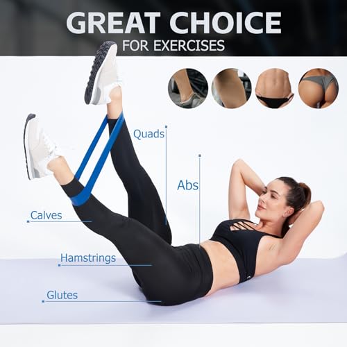 Loop Resistance Exercise Bands Set - 5 Levels for Home Gym, Colour Set