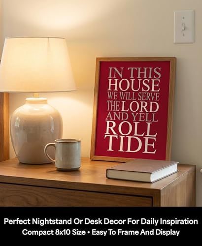 In This House We Yell Roll Tide Wall Art - 8x10 Unframed Print